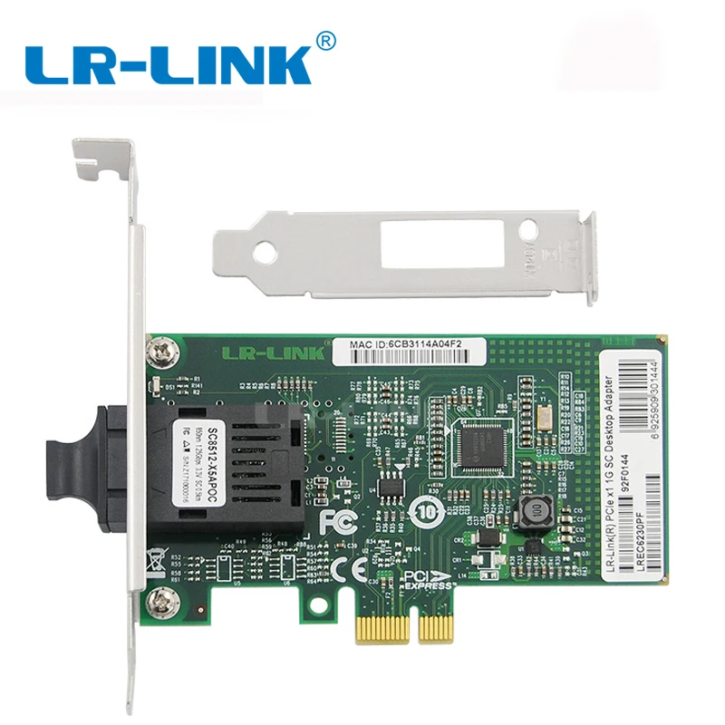 Ethernet Сетевая карта ПФ Gigabit base sx PCI Express оптоволоконный сетевой адаптер для ПК Intel I210