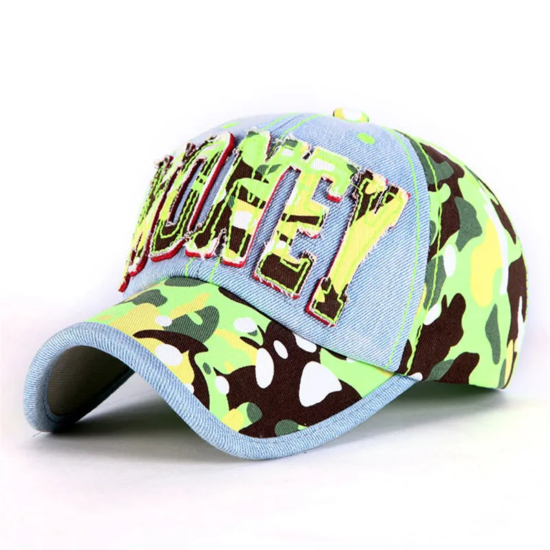

Camouflage Baseball Cap Men Women Sports Casual Dad Hat For Money Seaming Cap Bend Visor Hat Male Bone Denim Cap Baseball Hats