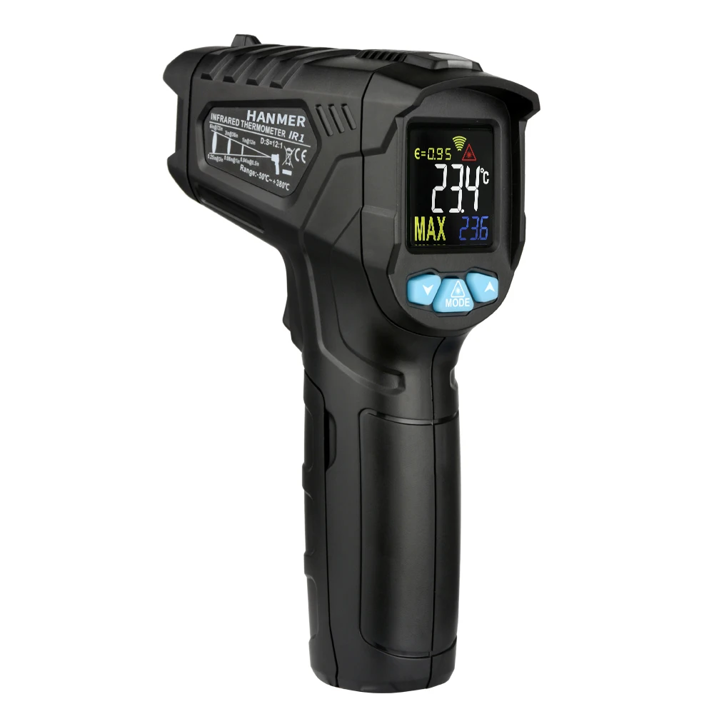 

Digital infrared Thermometer HANMER IR1 Non-Contact Laser IR Infrared Digital Surface Temperature Thermometer Pyrometer Imager