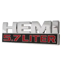 MAYITR 3D автомобиля Стикеры 5,7 литр HEMI логотип эмблема шильдик значок наклейка для Dodge Ram джип серебро красный автомобиль аксессуары