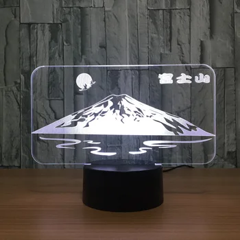 

Japanese Snow Mountain Fuji Shape 3D LED Lamp Sun Colorful 3D Night Light Creative Desk Table Lamp USB Decorative Friend Gift