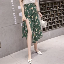 Пляжная юбка для женщин Лето стиль Снежная крученая шикарная половина юбка приморский праздник Ретро галстук