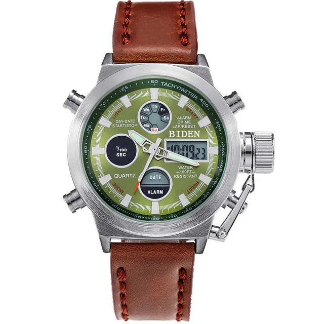 

Sports army waterproof men's quartz double imported movement men's watch