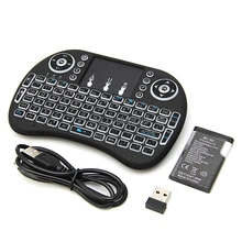 Мини 2,4G 3 цвета с подсветкой беспроводная сенсорная клавиатура Air mouse для ПК Pad Android tv Box/X360/PS345