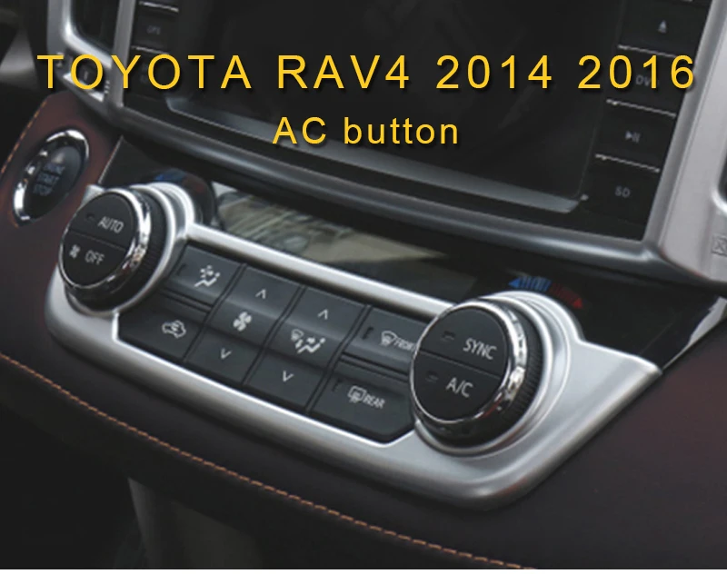 Carманго для Toyota RAV4 автомобильный Стайлинг A/C Кнопка Кондиционера Переключатель панель Крышка обрезная рамка аксессуары для интерьера