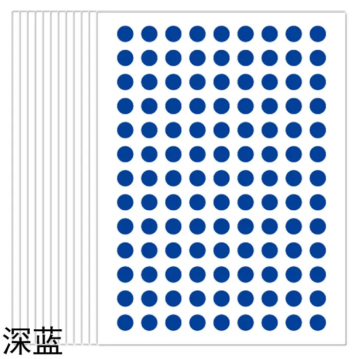 6 мм Крошечные Круглые круглые наклейки в горошек, 120 шт. маленькие виниловые печати - Цвет: blue