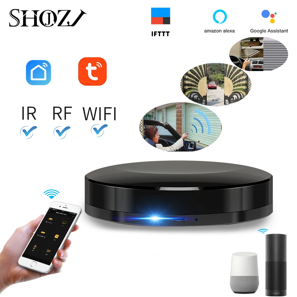 Беспроводной пульт дистанционного управления Wi Fi + IR RF совместимый с Alexa и Google Home