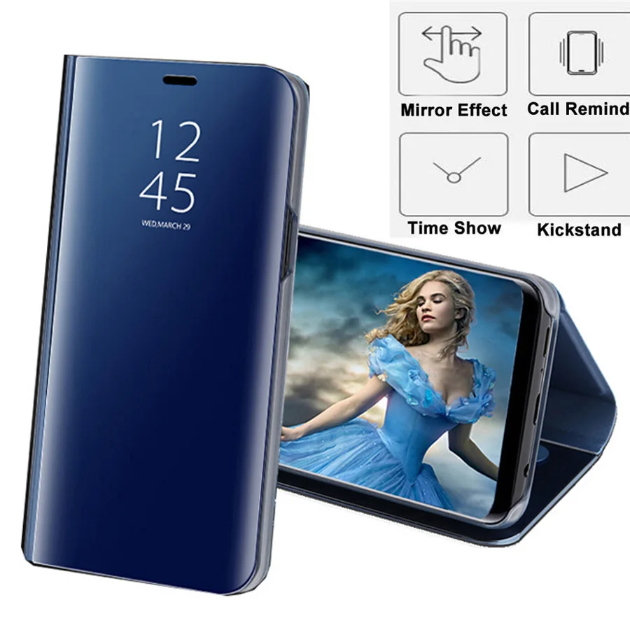 Чехол Smart mi rror для Xiaomi 8 se A2 Lite 6X POCO Pocophone F1 Max 3 A1 x 2 Red Note 7 6 5 Pro 6A Y2 Shell откидная