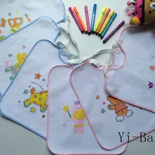 12 шт./компл. YB15021 Ланч ребенок водонепроницаемый борфа ткань любезно для детей большие детские нагрудники