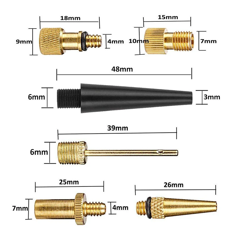 Набор адаптеров для клапанов, 12 шт., набор адаптеров для велосипедных клапанов, набор для воздушного компрессора, велосипедного напольного насоса, EDF88