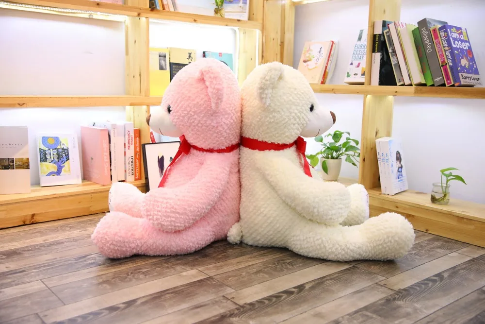 1 шт. 90 см милые большой белый медведь плюшевые игрушки Радуга Медвежонок спальный для милых девочек кровать школьница мишки куклы