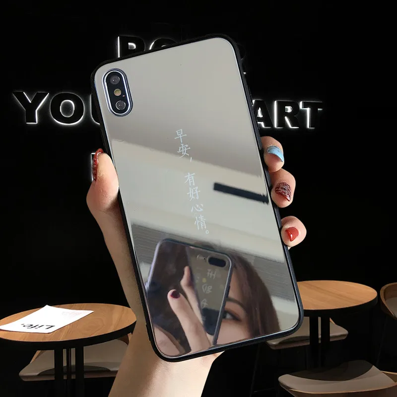 

Luxury Color Cosmetic mirror Cases for iPhone 7 plus case 8 6 6s X XS max XR Protective Phone Back Cover Shell Mirror phone case
