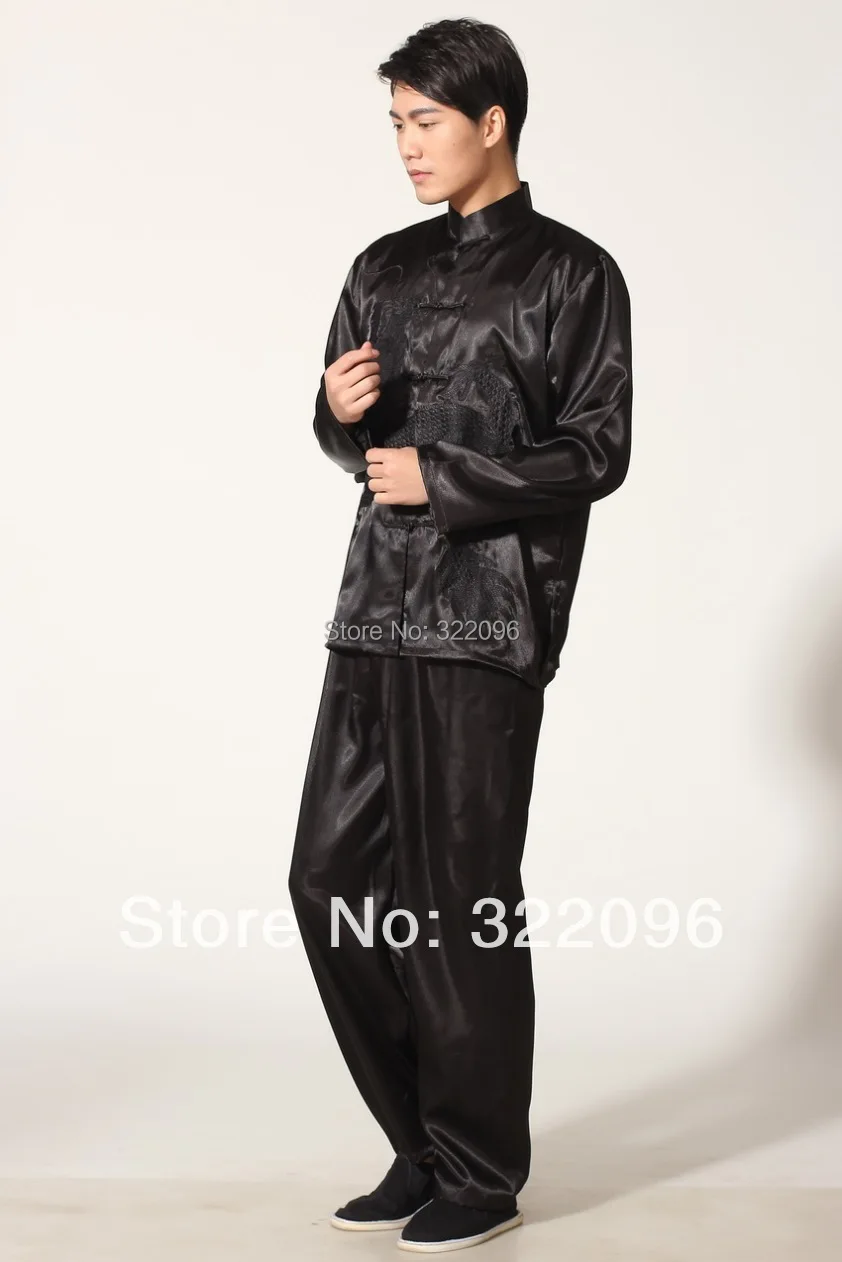 Шанхай история весенние мужские комплект одежды кунг-фу набор костюм мужской Китайский Тай-чи костюм куртка+ Штаны синий цвет кунг-фу форма