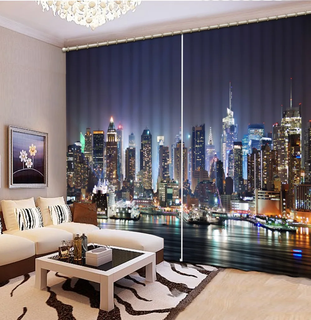 

3d curtains 3D Window Curtains For Bedding room building Factory diret sale Home Decoration