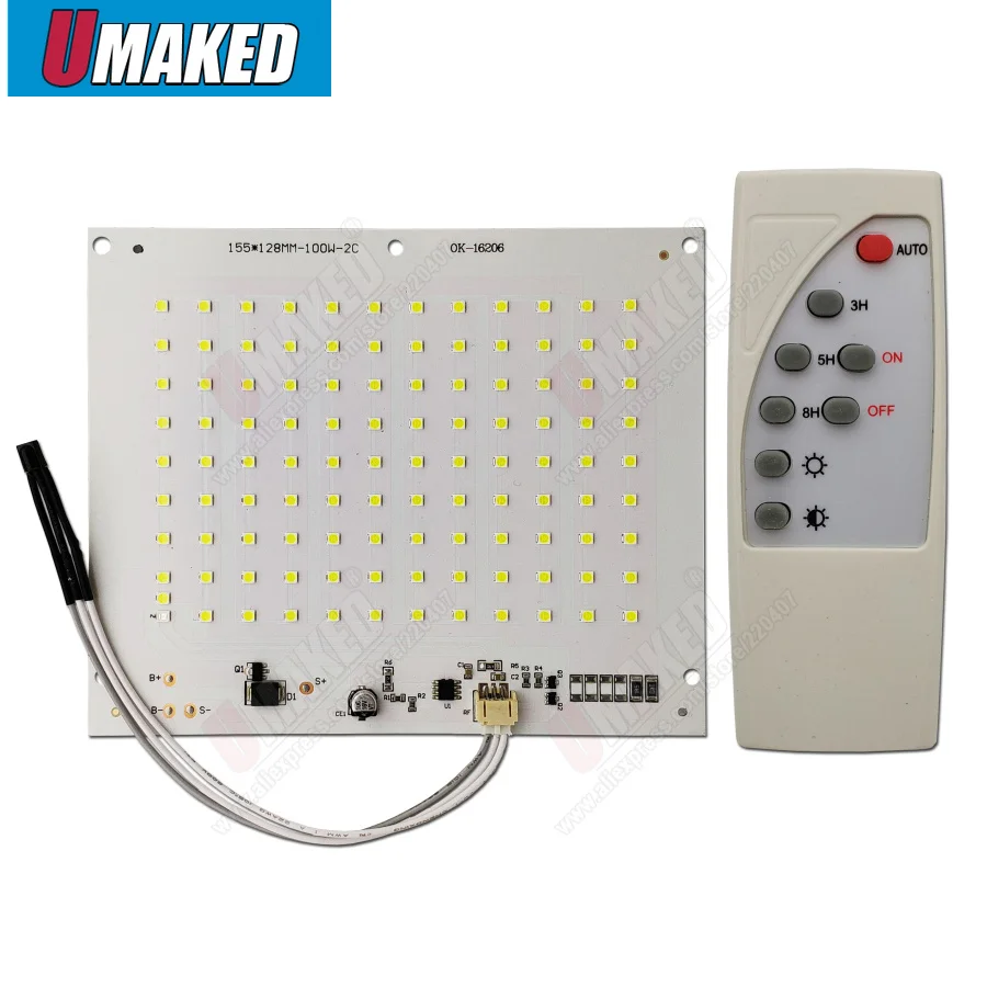 

DC6V led solar floodling light source with remote controller ,150W solar floodlight source with controller, High brightness chip