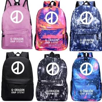 

BIGBANG G-DRAGON Teens School Mochila Fashion New Pattern Men Women Travel Backpack Beautiful Students Boys Girls Book Rucksack