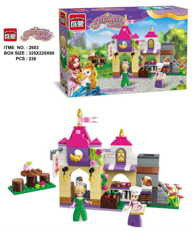 Enlamten 2603 236 шт. Legoes Princess Leah Chanson хлебобулочные строительные блоки кирпичи игрушки