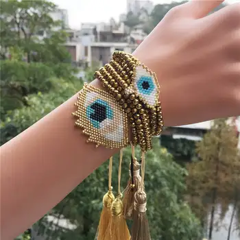 

Go2boho Evil Eye Bracelet MIYUKI Bracelets Women Turkish Eye Pulseras Mujer 2020 Fashion Jewellery Glass Beads Jewelry Crystal