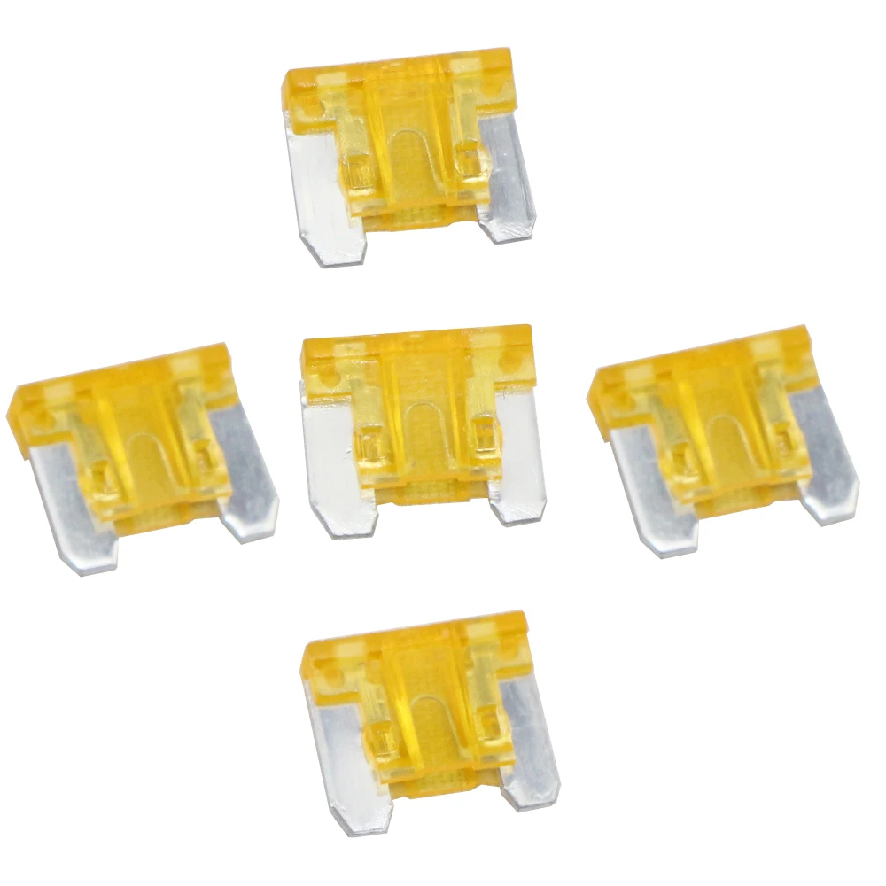 Pattern 8 5A 10PCS Yellow Mini Blade Fuse Auto Fuse Car Fuse 10A 15A