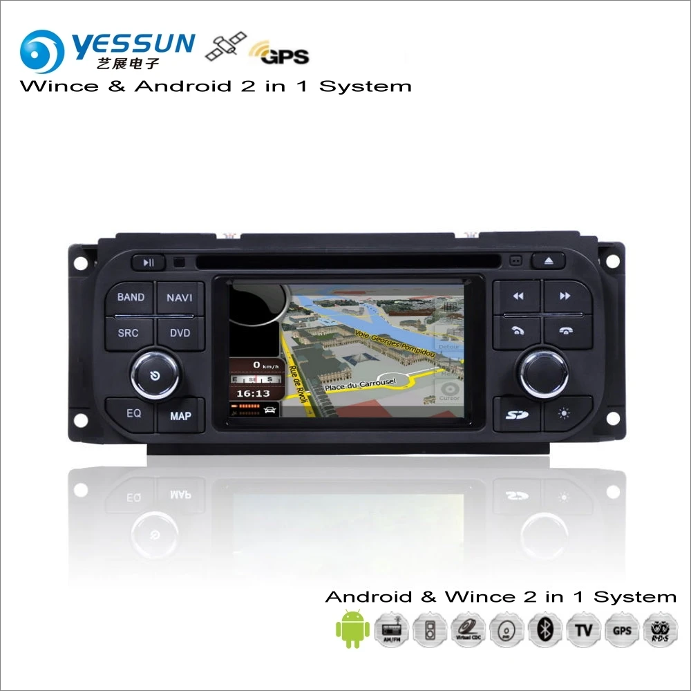 YESSUN для JEEP Liberty/Wrangle 2002~ 2007 Android Мультимедиа Радио CD dvd-плеер gps Navi Карта Навигация Аудио Видео Стерео