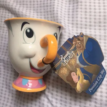 

New Arrival Cartoon Beauty And The Beast Mug Mrs Potts Chip Tea Pot Cup Tea Set for friend Gift