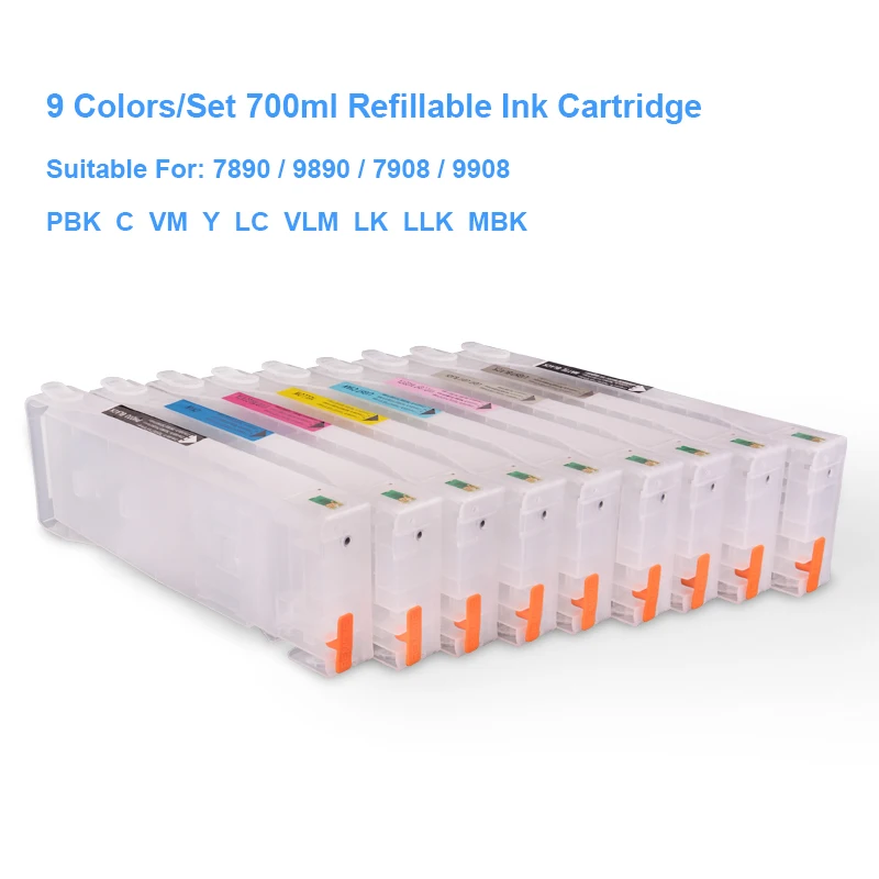 9Colors/Set T6361 T6361-T6369 Empty Refillable Ink