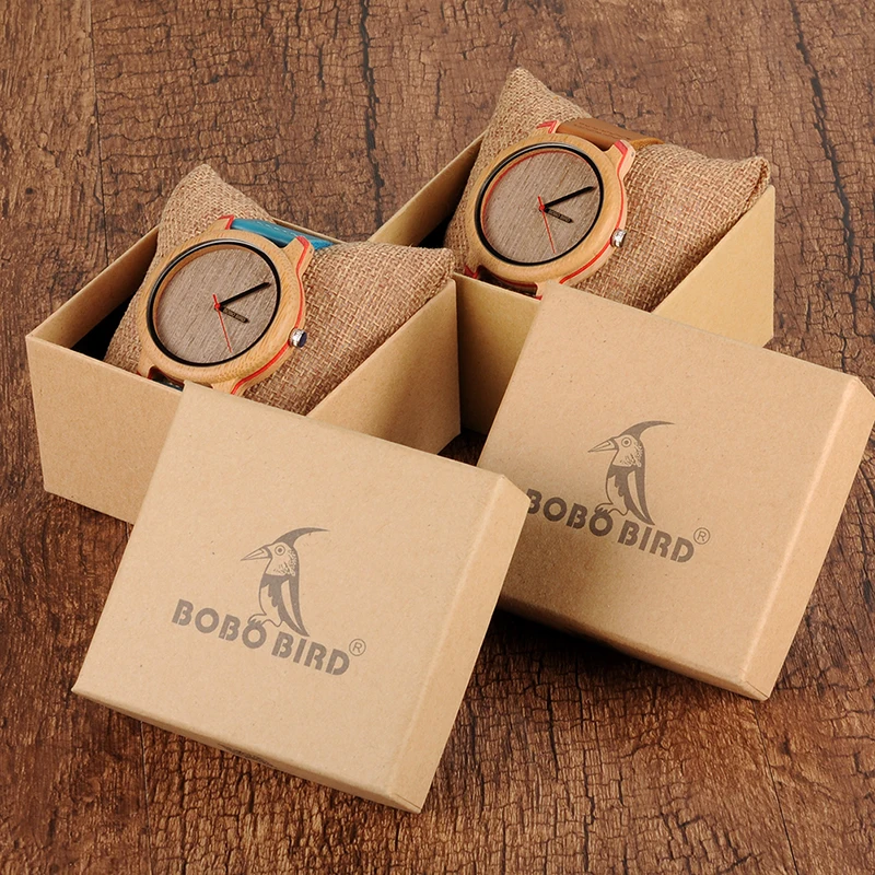 BOBO BIRD P27 унисекс бамбуковые деревянные часы кварцевые кожаные мужские часы минималистичные ErkekKol Saati OEM и Прямая поставка