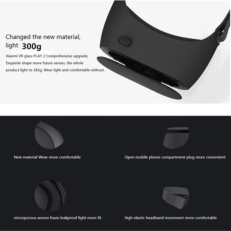 Оригинальные 3d очки Xiaomi VR Play 2 гарнитура Mi с игровым контроллером для кинотеатра