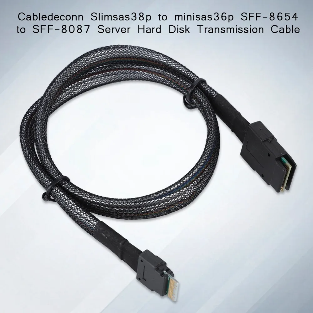 Тонкий sas38p к mini sas36p SFF-8654 к SFF-8087 серверный жесткий диск кабель передачи 0,5 м
