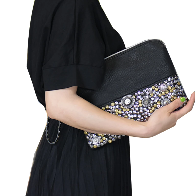 

Fashion Women Envelope Bags shoulder evening bag Female High Quality Leather Small Handbag Girls Diamonds zipper Crossbody Bag