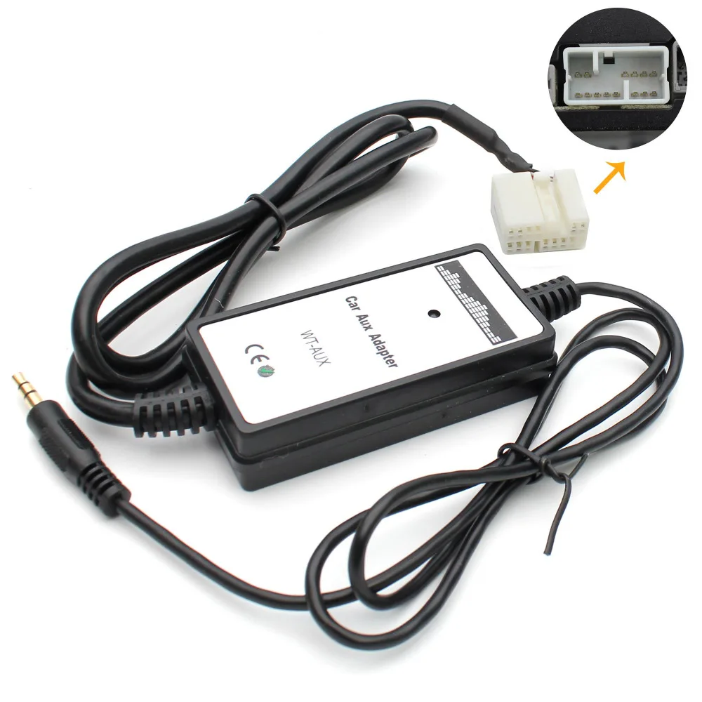 Moonet автомобильный адаптер mp3 вспомогательный 3,5 мм для iphone для Honda Accord Civic Odyssey подходит AUX кабель автомобильный аудио адаптер QX093