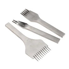 Новое зубило плоское кожаное ремесло Инструменты Дырокол комплект «умелые руки» инструмент 2 зубец/5 зубец/10 зубец NE