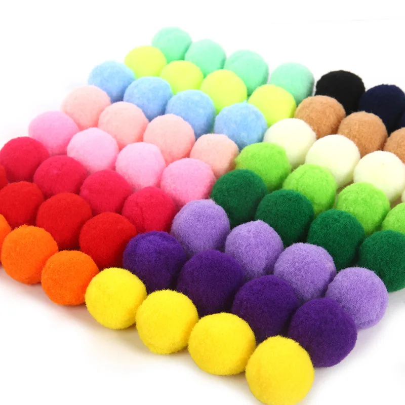 

100Pcs Pompom 1-3cm Multicolor Arts and Crafts Fuzzy Pom Poms Balls for DIY Creative Crafts Decorations
