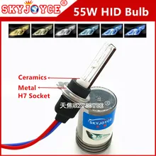Araba Dış Işık SKYJOYCE AC 55 W H7 metal taban H3 3000 K seramik H11 5000 K 10000 K 8000 K 6000 K 9005 9006 880 H1 4300 K hid ampul