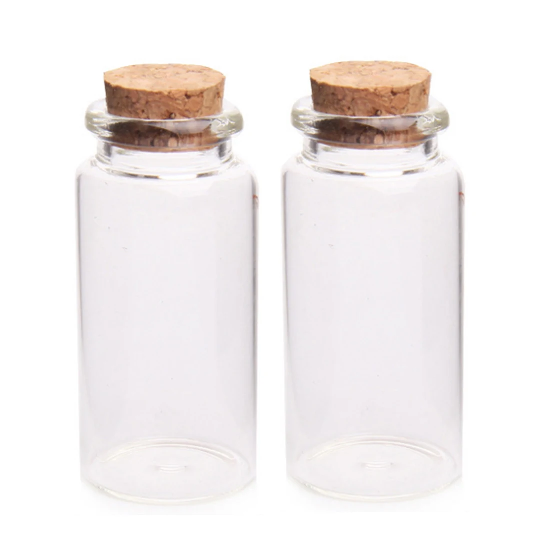 2Pcs 30*60MM 25ML Glass Bottles Wishing Bottle Empty Sample Storage