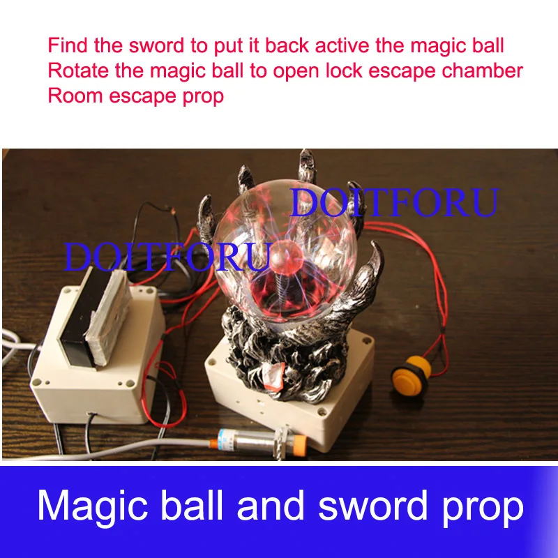 magic ball and swords props 
