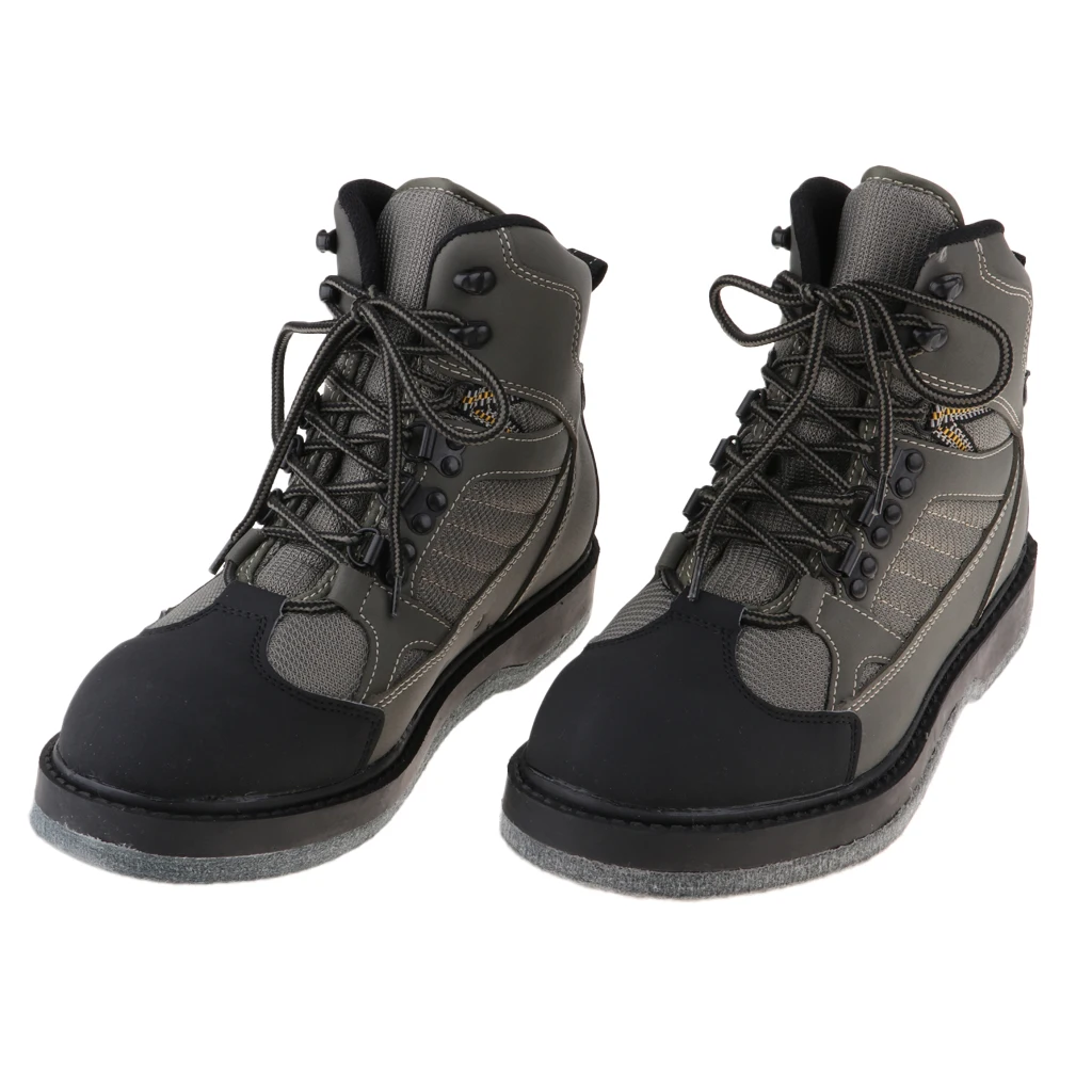 Fishing Hunting Wading Shoes Breathable Quick-dry Boots Outdoor Anti-slip Wading Waders Boots with Felt Sole US 8-12