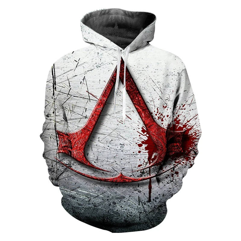 Новинка; Лидер продаж; Assassins Creed; уличная одежда с 3D принтом; толстовки с капюшоном; одежда для игр; мужская толстовка с длинным рукавом в стиле хип-хоп; Прямая поставка