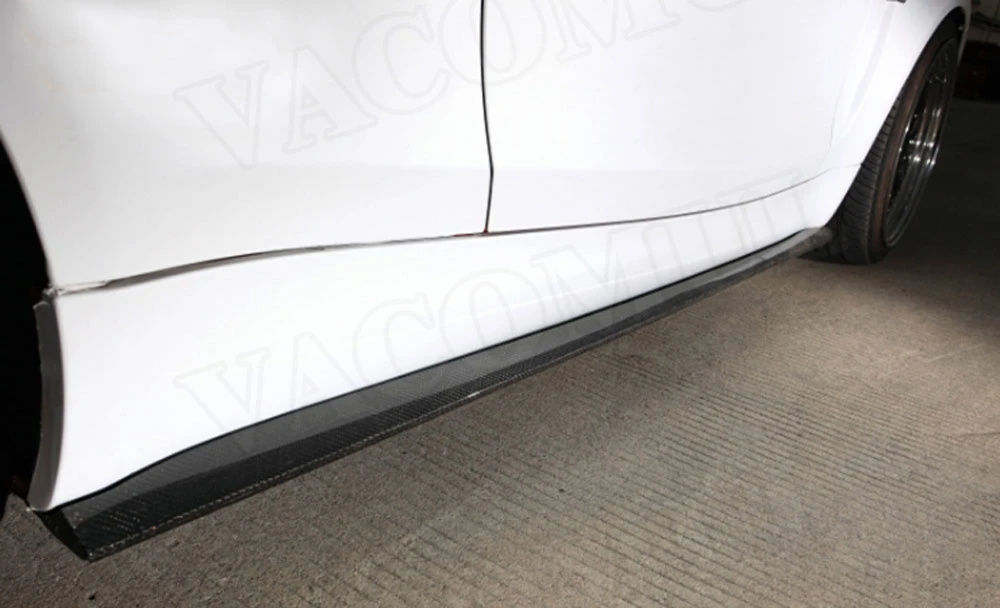 1 серия углеродное волокно боковые юбки фартуки комплект для BMW E82 E88 1 м 120i 125i 128i 2011 FRP Боковой бампер губы порога полоса