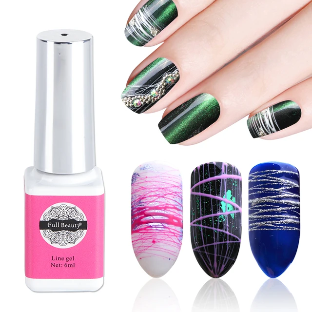 Wire Drawing Nail Gel Spider Web Creative Line Painting Gel Polish Pulling Lacquer Varnish Silk Nail Art Design Accessory LA731