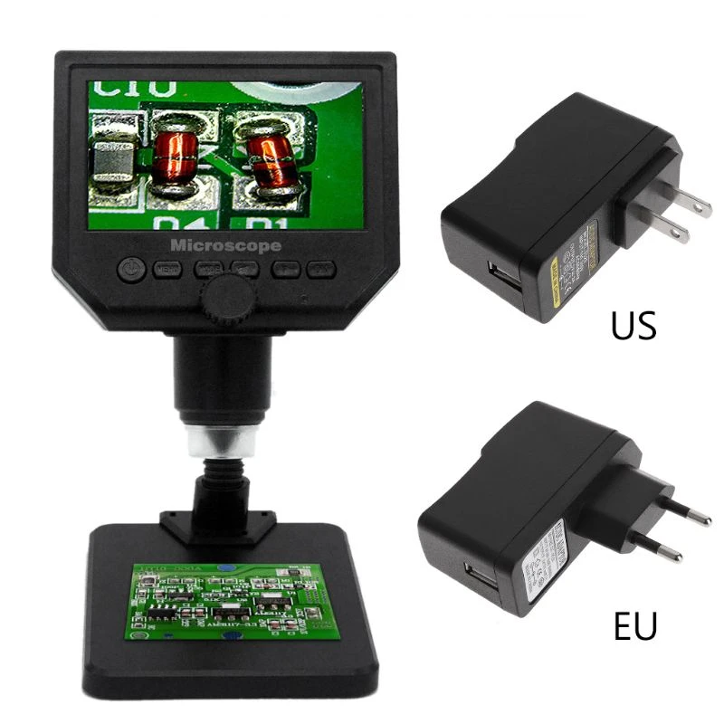 EU PLUG G600 Upgrade HD 3.6MP Digital Microscope 4.3 LCD Microscopes Magnifier Camera EU PLUG G600 Upgrade HD 3.6MP Digital Microscope 4.3 LCD Microscopes Magnifier Camera