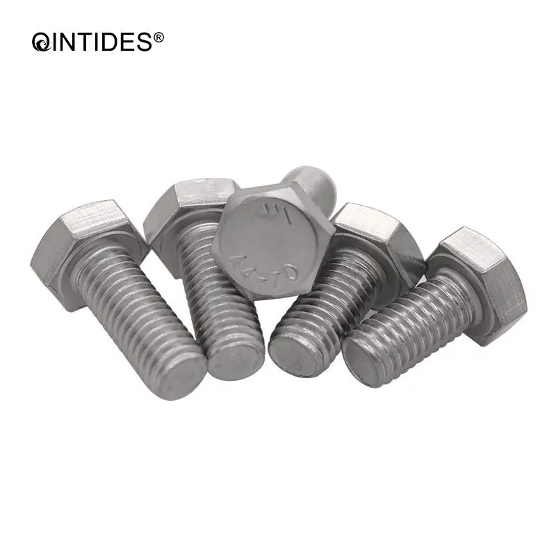 QINTIDES M3 M6 болты с шестигранной головкой полной резьбой 304/316 из нержавеющей стали