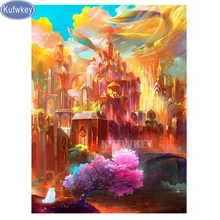 Аксессуары Алмазная картина фантазия, мультфильм, замок, фото на заказ Алмазная мозаичная Полная площадь Алмазная вышивка Алмазная картина