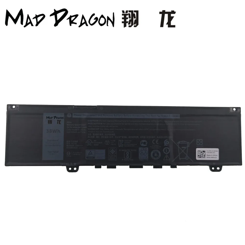 

MAD DRAGON Brand Laptop NEW Lithium Battery for Dell Inspiron 13 7370 7373 Vostro 5370 L13.2V 38Wh 3 Cell F62G0 0RPJC3 RPJC3