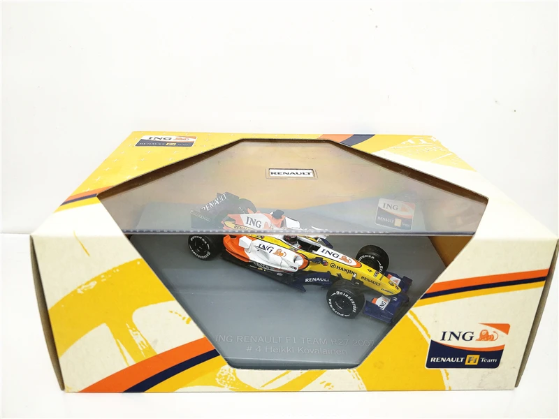 1:43 ING 2007 Renault Force Индия команда R27 гоночный литой под давлением модель автомобиля миниатюрный автомобиль