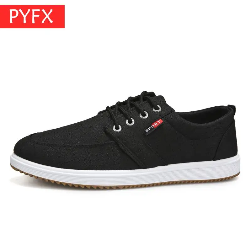 

Factory direct 2019 summer men's black casual old Beijing canvas beef tendon bottom Korean version of students joker shoes