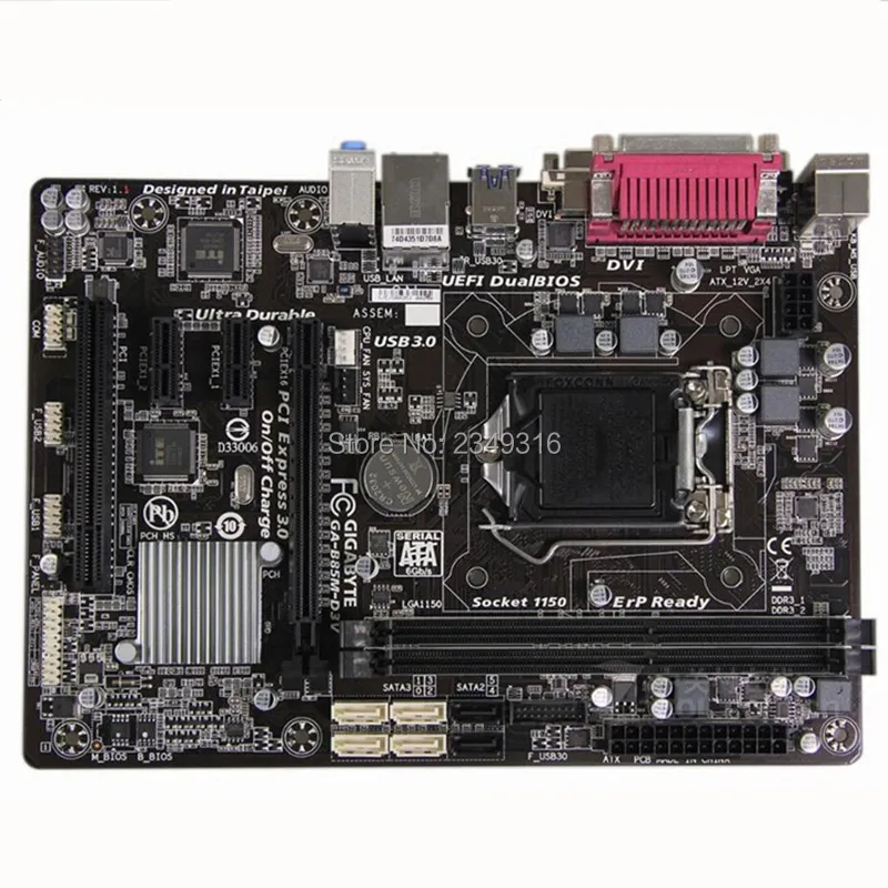 

For Gigabyte GA-B85M-D3V Original Used Desktop Motherboard B85M-D3V B85 LGA 1150 i3 i5 i7 DDR3 16G Micro-ATX