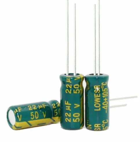 

1UF 4.7UF 10UF 22UF 47UF 220UF 10V 25V 35V 50V 5*11MM high frequency low impedance Aluminum electrolytic capacitor