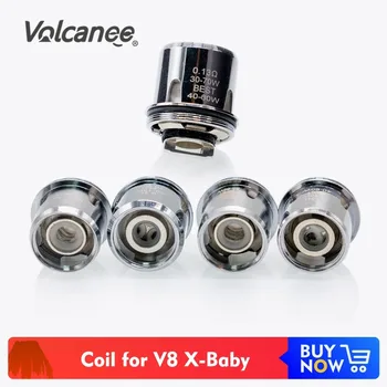 

Volcanee 3pcs/lot Replacement Coil Head Q2 M2 X4 T6 for V8 X Baby Tank Atomizer E Cigarette