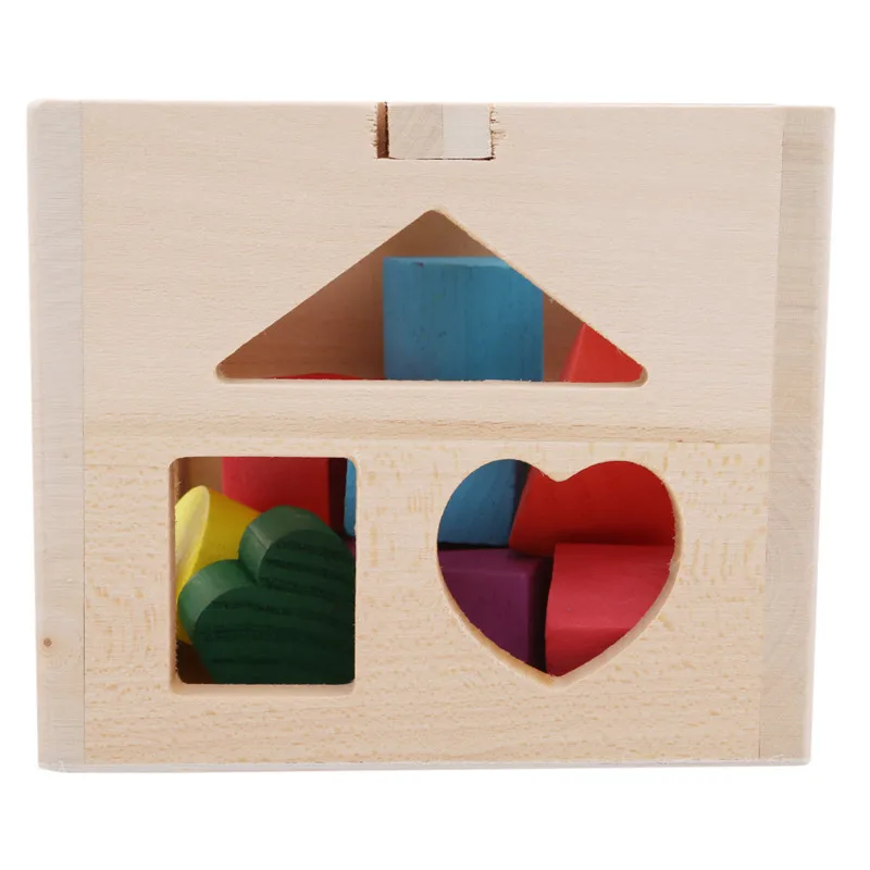 13 отверстий Интеллект коробка геометрии Цифровой дом детей строительный блок Форма соответствия головоломки игрушка подарок на день рождения